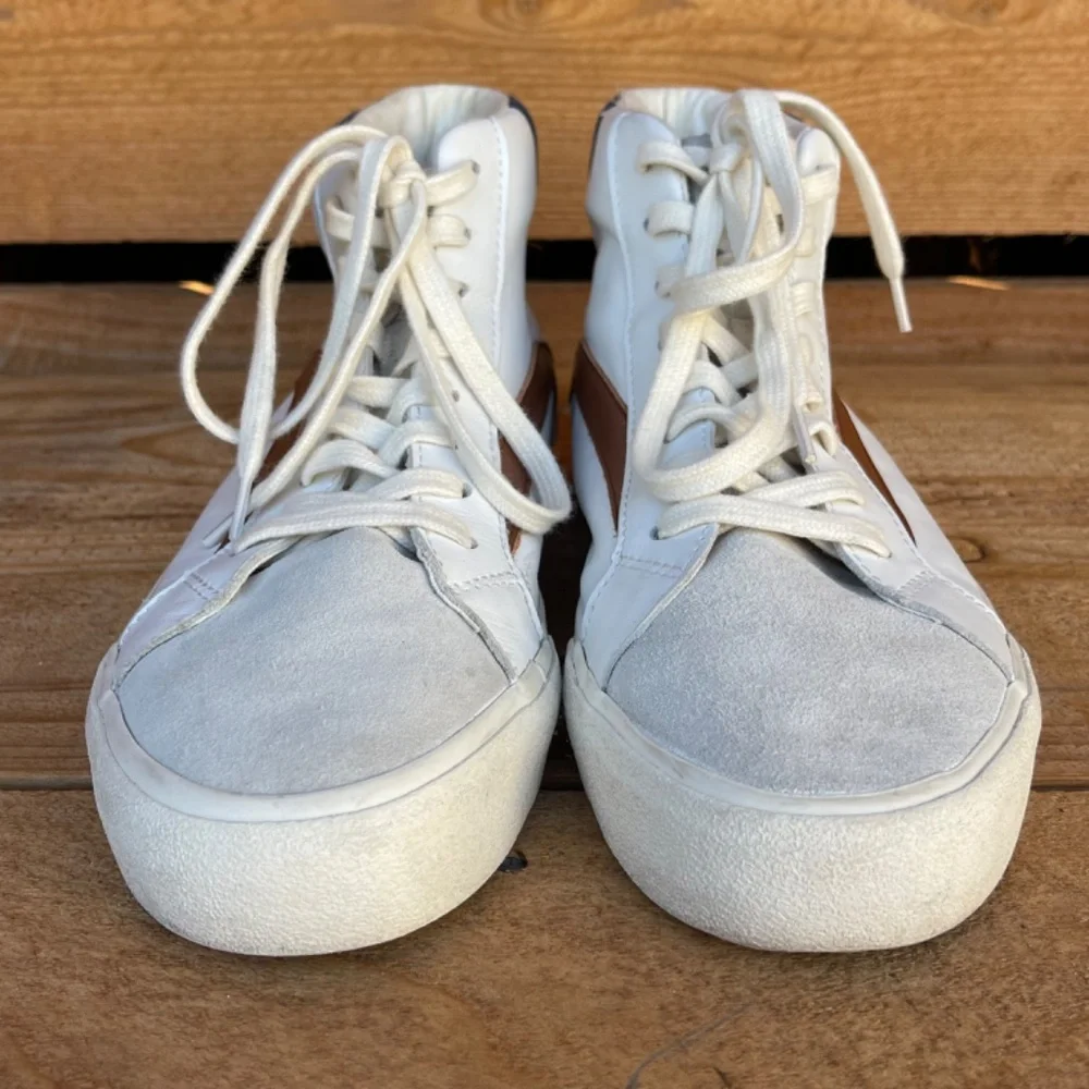 Madewell Sidewalk Colorblock Leather Hightop Sneakers Womens 9M Mens 7.5M - Picture 3 of 11